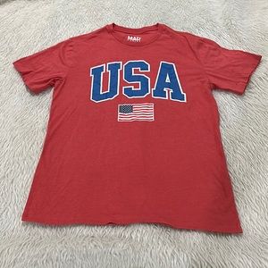 USA red men’s t shirt shirt sleeve size large new